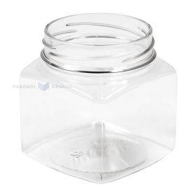 Plastic jar "Square" PET 250ml diameter 63mm