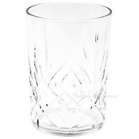 Reusable plastic drinking glass Crystal 410ml SAN 500x machine washable
