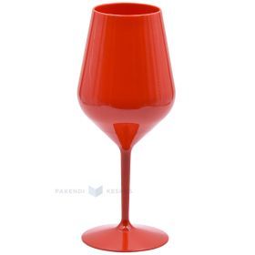 Reusable plastic red wine goblet 470ml TT 350x machine washable
