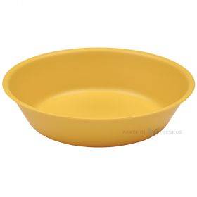 Reusable yellow plastic soup bowl 17,8cm PP 50x machine washable