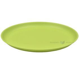 Reusable green plastic plate 27,4cm PP 50x machine washable