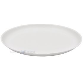 Reusable white plastic plate 27,4cm PP 50x machine washable