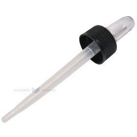 Black pipette dropper for 30ml glass bottle with diameter 18mm