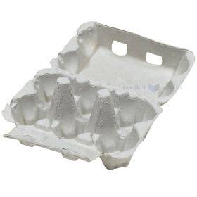 Gray egg carton for 6 eggs S M L, 100pcs/pack
