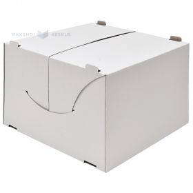White-brown torte box 300x300x210mm, 25pcs/pack