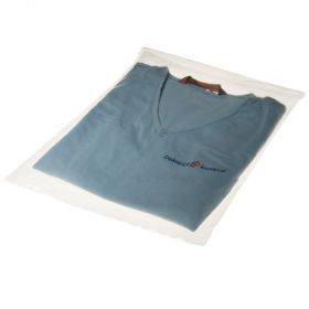 Transparent polypropylene bag with adhesive strip 26x37+3,5cm, 100pcs/pack