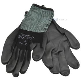 Black light nylon gloves Touch Screen function on palm polyurethane nr. 9