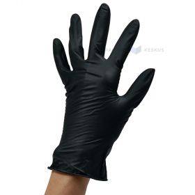 Black nitrile gloves non-powdered XL nr. 10, 100pcs/pack