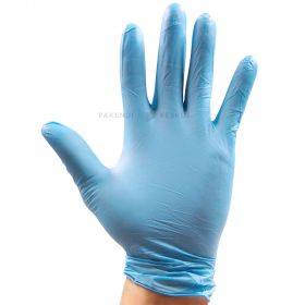 Blue synthetic vinyl gloves non-powdered L nr. 9, 200pcs/pack