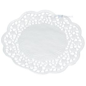 White rose lacy doily paper for cake diam. 14cm, 500pcs/pack
