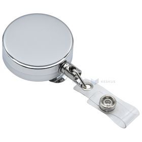 Silver metal card holder with yoyo mechanism Europel 80cm
