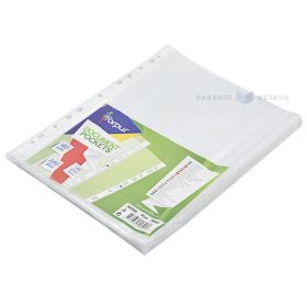 Document pockets U-pocket A4 bindable Forpus, 100pcs/pack