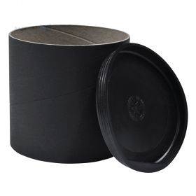 Black carton postal tube height 11cm diameter 11cm