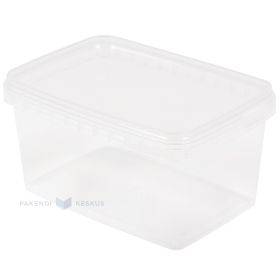 Transparent angular box without lid without handle 500ml / 0,500L