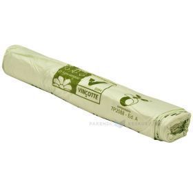 Compostable and biodegradable bags 87x138cm 140L 17mic, 10pcs/roll
