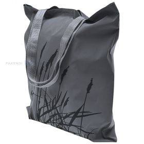 Polyesterkassi harmaa heijastava laukku 40x45cm, ruokokuvio