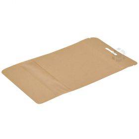 Stand-up pouch with window 10+(2x2,5)x14cm, 50pcs/pack