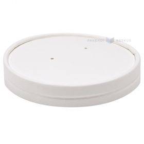 White lid for carton food cup diam. 97mm, 25pcs/pack