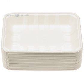 Tray 100% biodegradable/compostable 18x13,4x2,5cm, 50pcs/pack