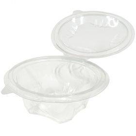 Transparent rounded box for food with lid 1000ml, 100pcs/pack
