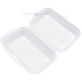 White 1-compartment thermo container 240x133x75mm, 125pcs/pack
