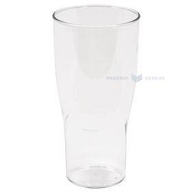 Reusable plastic beer glass 520ml SAN 500x machine washable