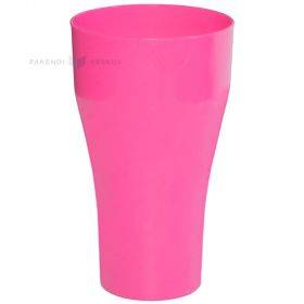 Reusable plastic neon pink coctail glass 600ml SAN 500x machine washable