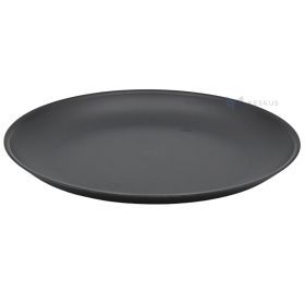 Reusable dark grey plastic plate 23,5cm PP 125x machine washable