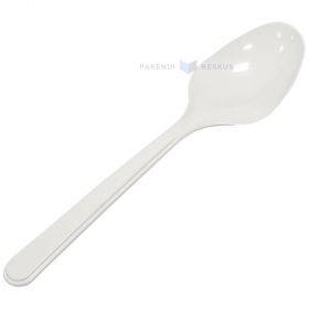 Ruokalusikka, PP, 18cm, valkoinen, uudelleen käytettävä, 125x konepesu, 100kpl/pkt